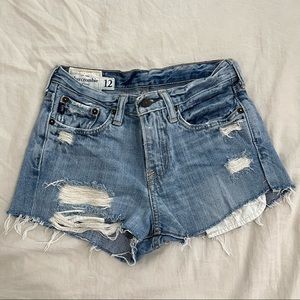 Abercrombie High Rise Jean Shorts